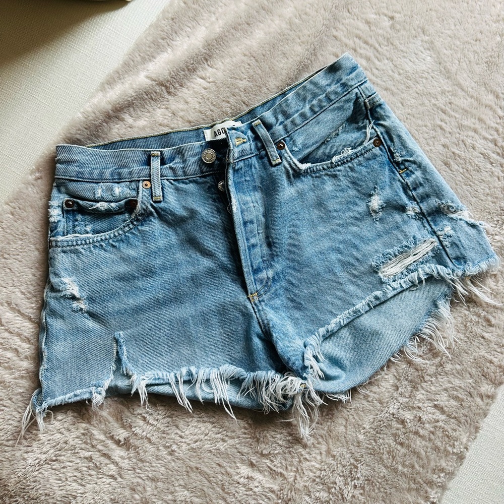 AGolde, Los Angeles, size 26, ripped jeans shorts